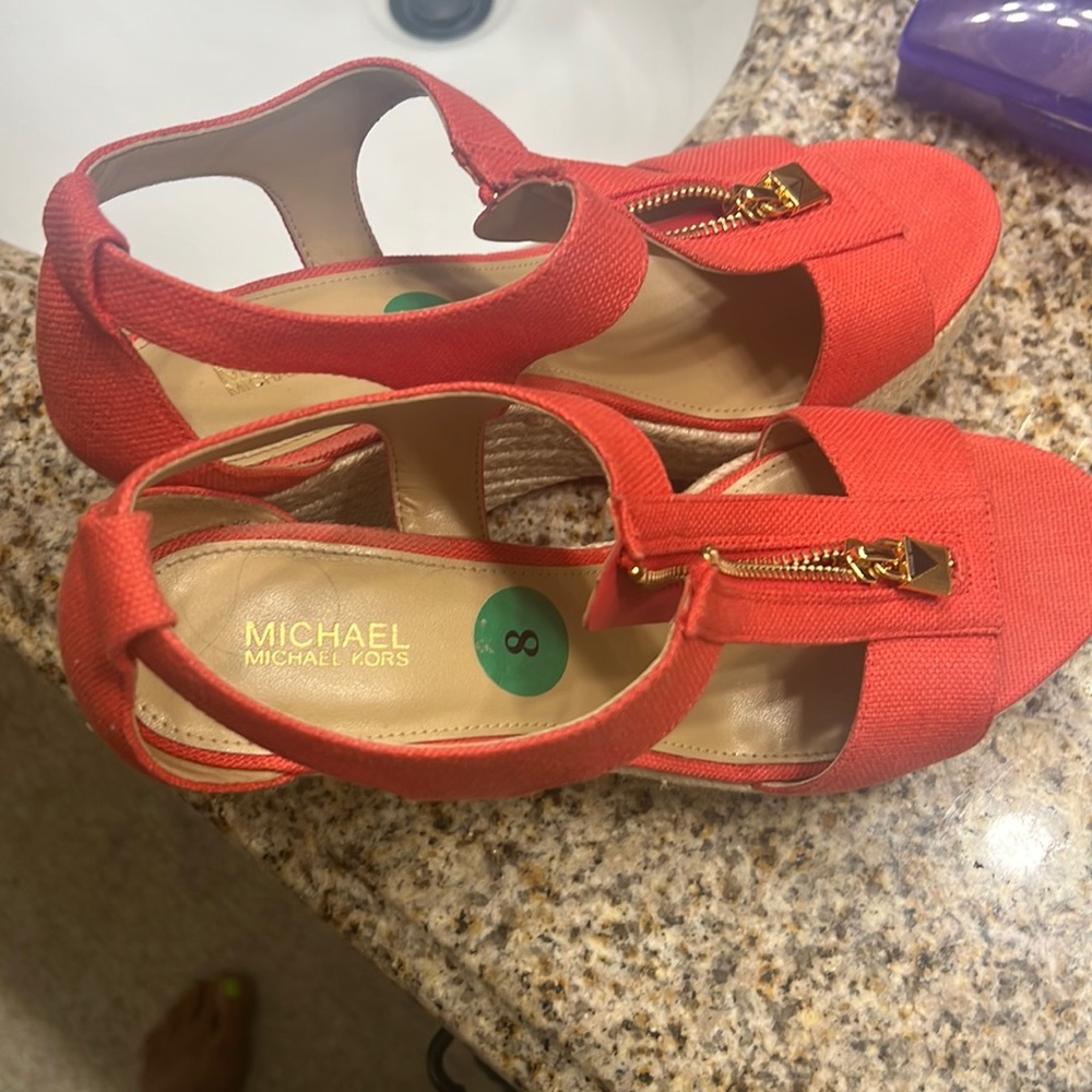 Michael Kors platform shoes used only once or twice looks like new